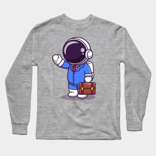 Cute Astronaut Businessman Long Sleeve T-Shirt